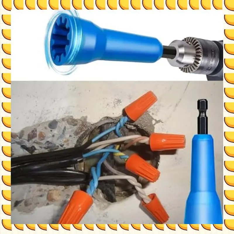 BAAU 2Pc Wire Twisting Tools,Wire Nut Twister,Twist Wire Connector,Wire Twister Tool For Drill And Wire Connector Driver Easy In