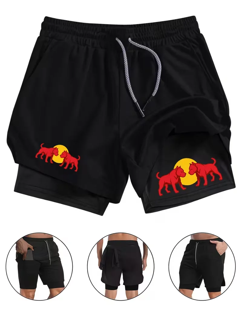 

Мужские пляжные шорты с двойным слоем ткани, защитой от бликов, дизайном с завязками, внутренним карманом для телефона и карманом на молнии для полотенец.