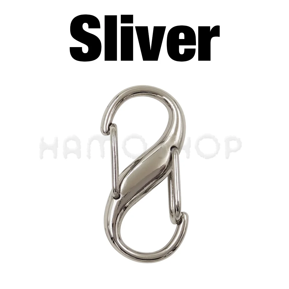 Metal S-type Buckle Fashion Mini Snap Hook Necklaces Connectors For Leathercraft Garment Bag Key Ring DIY Jewelry Findings 2pcs