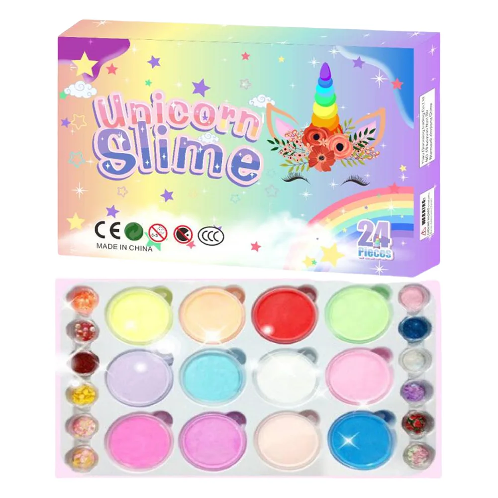 Slime Advent Calendar 2024 Christmas Xmas Countdown Calendar Funny Gifts Bubble Gel DIY Toy for Kids Teens Girls Birthday Gifts