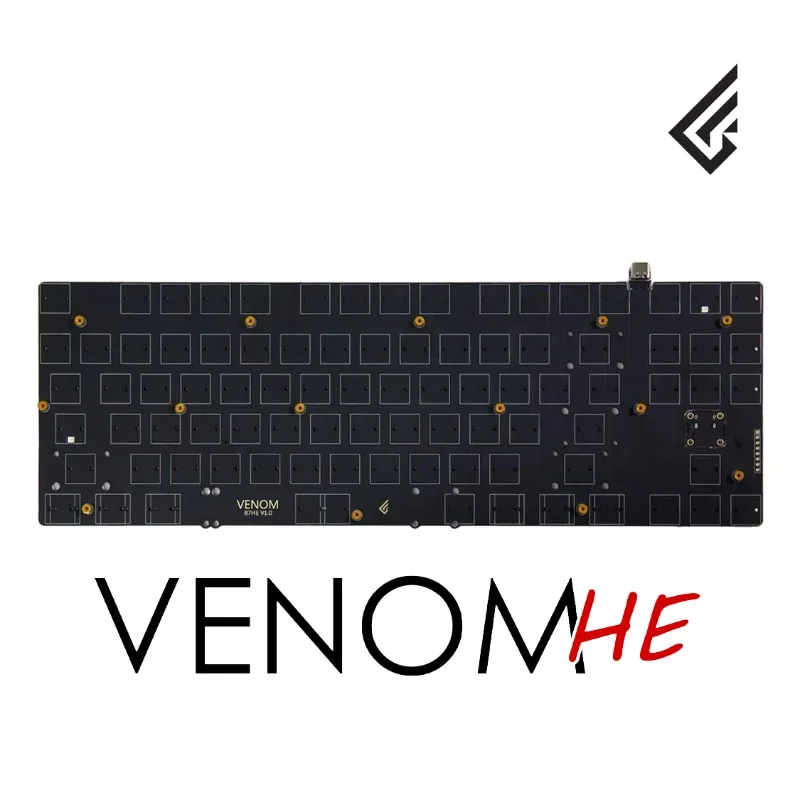 Geon Venom TKL HE Keyboard PCB Wired 8kHz Polling Rate 0.04mm 0.16ms 14kHz Custom 87/88 Magnetic Axis Keyboard Positioning Plate