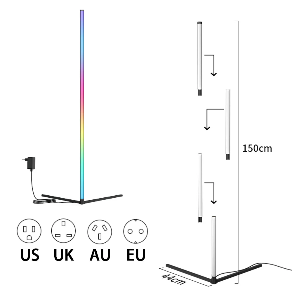 RGB LED music synchronized corner lights, music atmosphere lights synchronized dimming color changing with remote control
