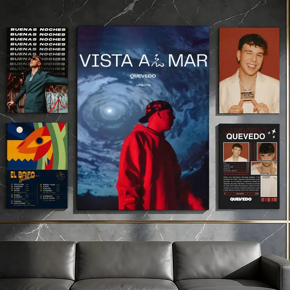 Album Buenas Noches Q-Quevedo Poster Waterproof Peel & Stick Wall Sticker Self Adhesive Art Decor For Living Room Bedroom