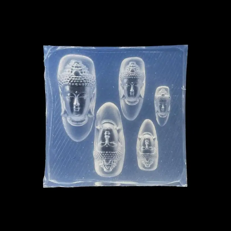 3D Buddha Head God Of Wealth Acrylic Silicone Nail Art Mold DIY Manicure Template For Nail Charm Decoration