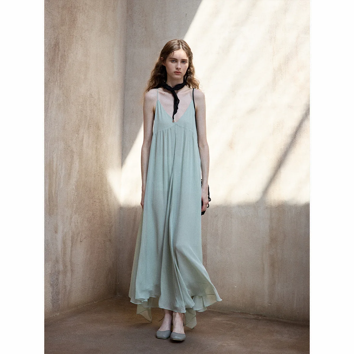 UMI MAO – robe d'été Style vacances, Double couche irrégulière, transparente, réglable, dos nu, col en v, bretelles, Y2K