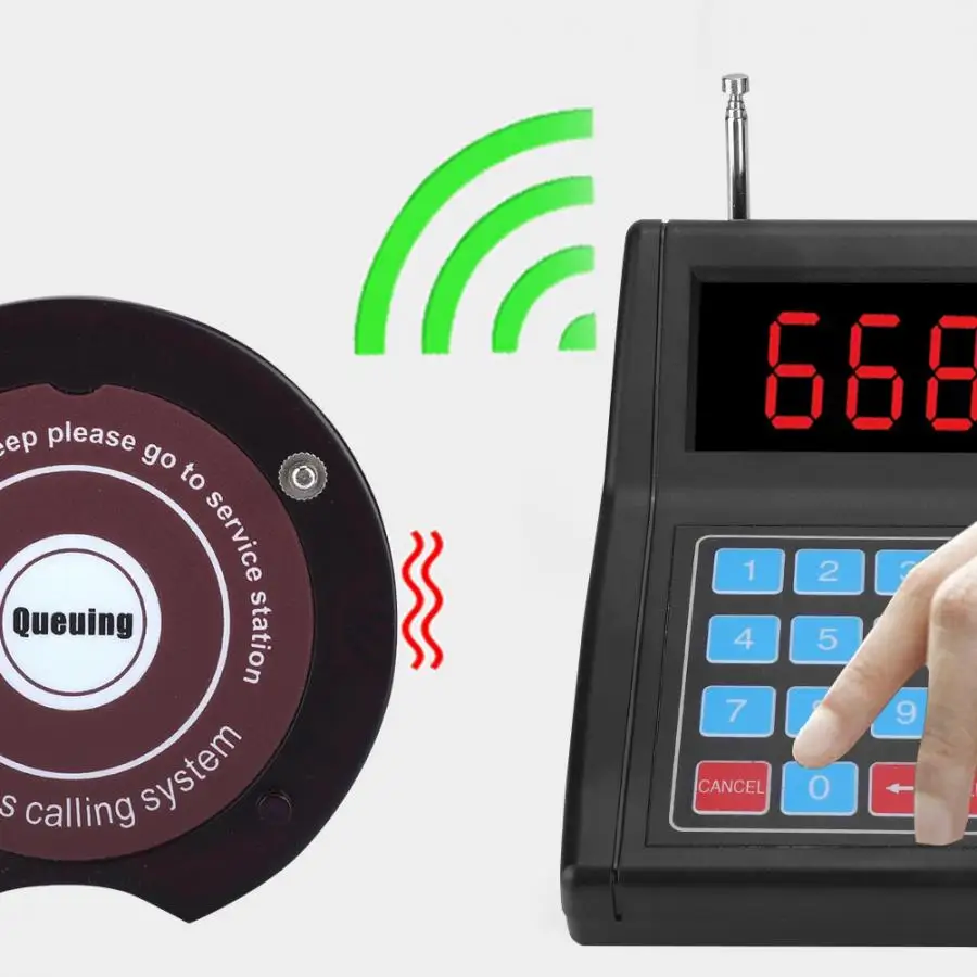 

Strong Signal Vibrating Waterproof Wireless Restaurant Guest Buzzer Queue Calling Paging System