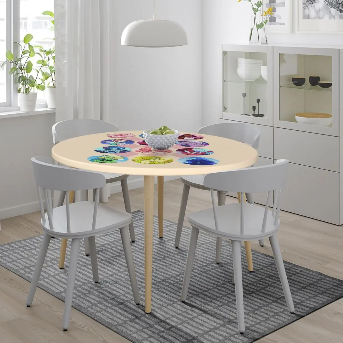 Steven Universe Waterproof Round Tablecloth Oilproof Table Cloth for Kitchen Events Dining Table Cover