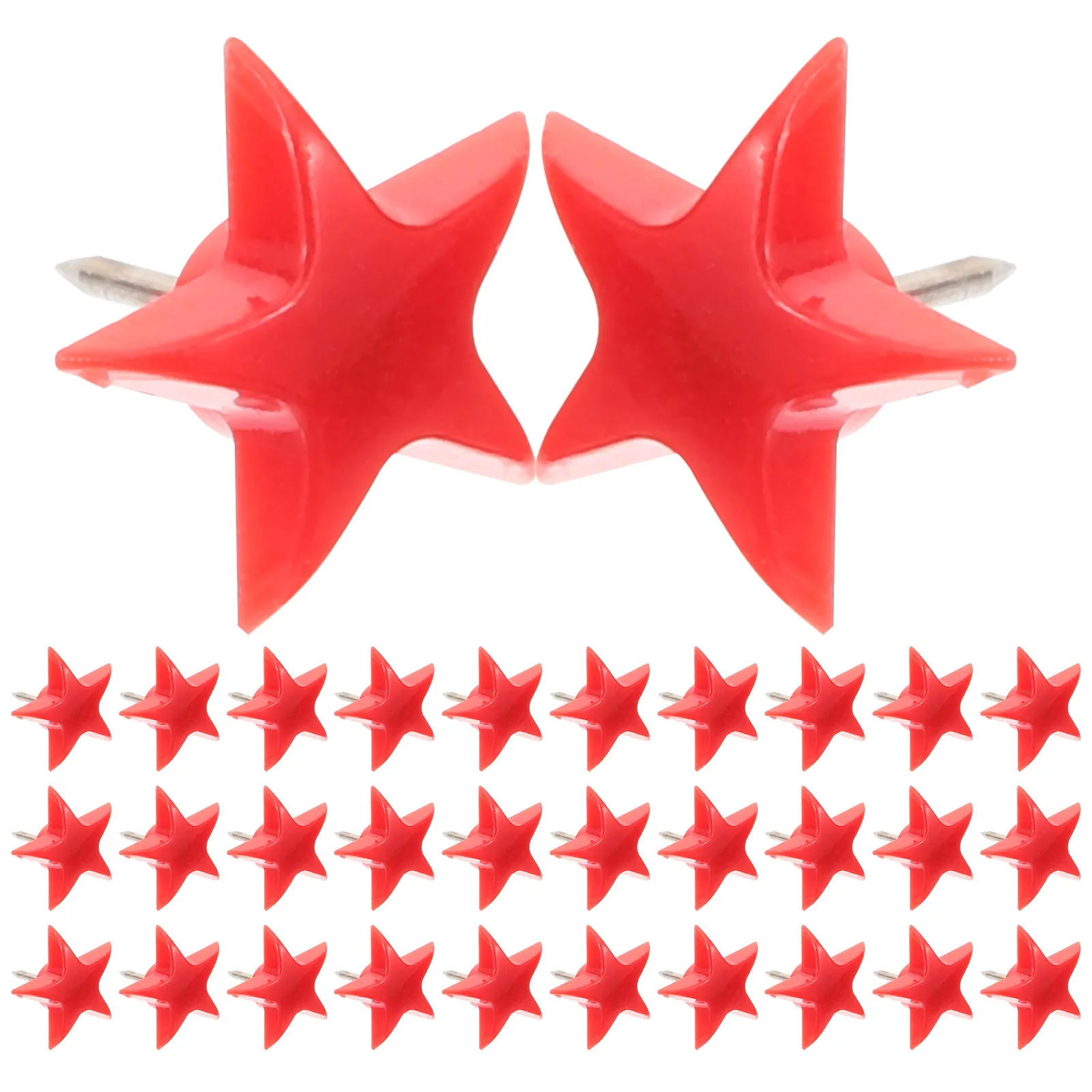 100Pcs Star Shaped Push Pins Colorful Thumbtacks Office Bulletin Board Cork Board Map Use Thumb Tacks