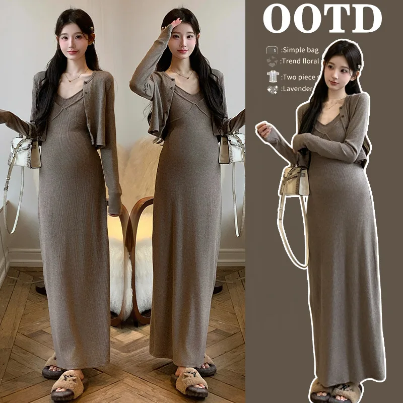 completo-premaman-primavera-autunno-in-stile-francese-elegante-abito-lungo-con-spalline-sottili-e-cardigan-lavorato-a-maglia-set-due-pezzi-per-la-gravidanza