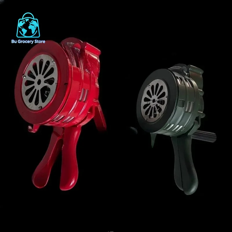 Fire Fighting Equipment Hand Crank Alarm SY-100P Portable Aluminum Alloy Fire Defense Drill Buzzer Siren