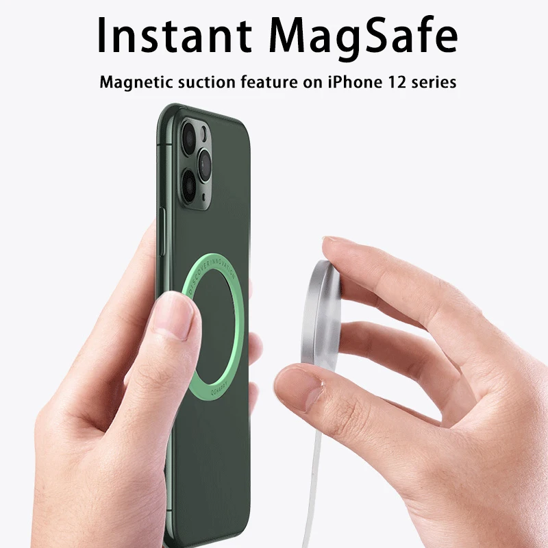 Magnetic Plate Ring For Magsafe Wireless Charger Iron Sheet Sticker Magnet Car Phone Holder For Apple iPhone 14 13 12 Xiaomi