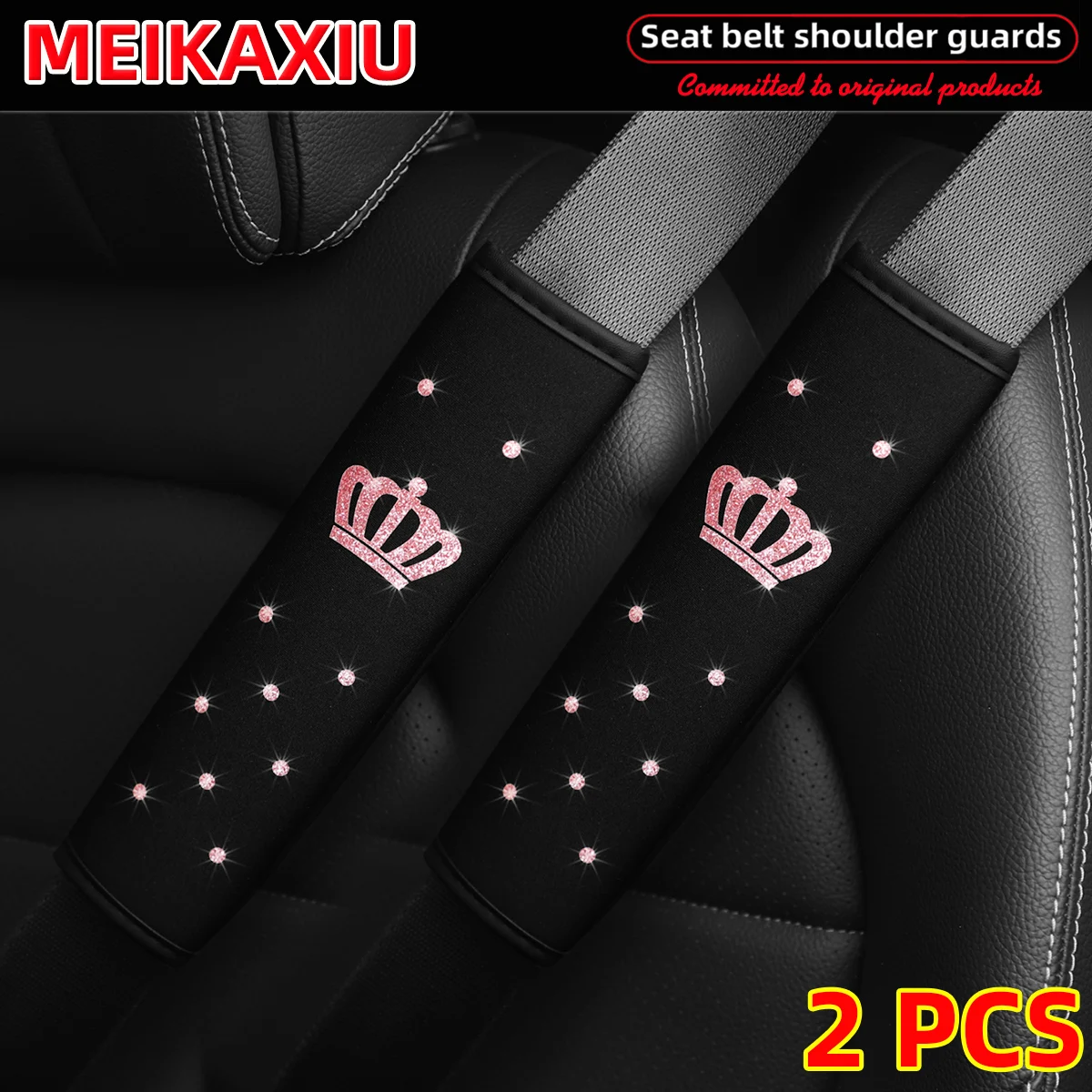 1pc 2pcs Bling New Style Beautiful and Soft Fabric Car Shoulder Strap Covers Safety Belt Decoration to Prevent Tightness
