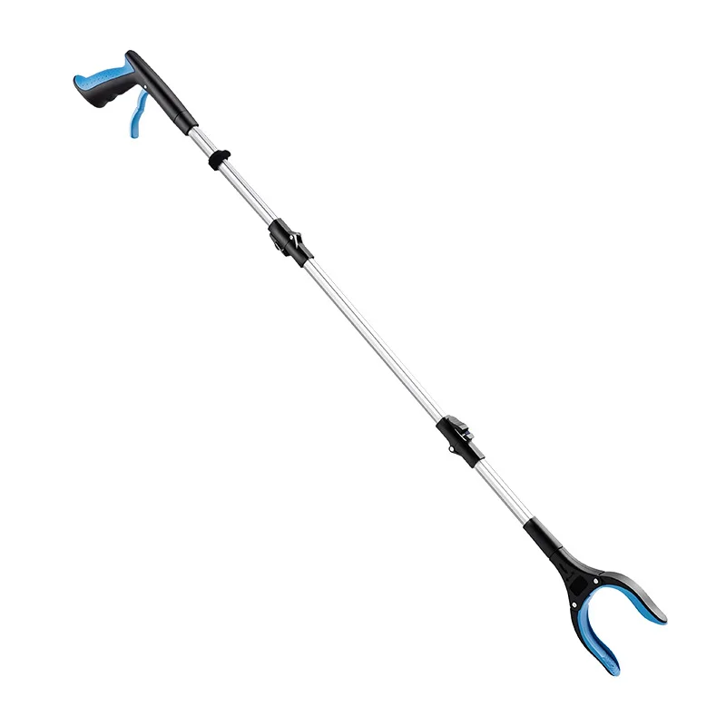 Faltbarer Greifer mit starkem Magnet und Schwenkkopf – Greifzange mit langem Griff für Senioren, zum Greifen von Abfällen