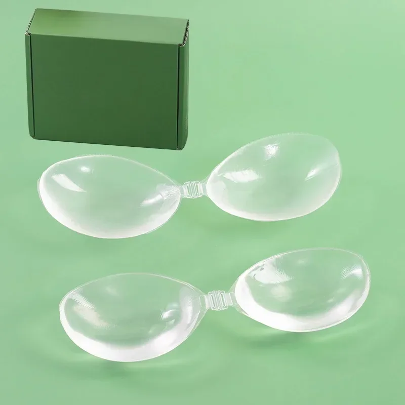 New Transparent Self-Adhesive Silicone Chest Stickers Invisible Push Up Sexy Strapless Bras for Women Sticky Wedding Bikini Bra