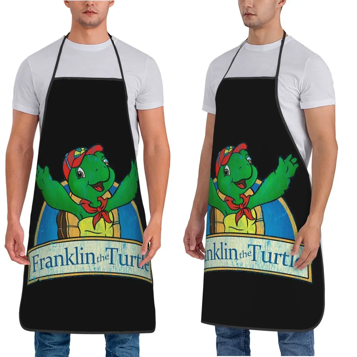 مريلة كلاسيكية من فرانكلين The Turtle مريلة للطبخ والخبز ومريلة مقاومة للماء لتنظيف المطبخ للنساء والرجال