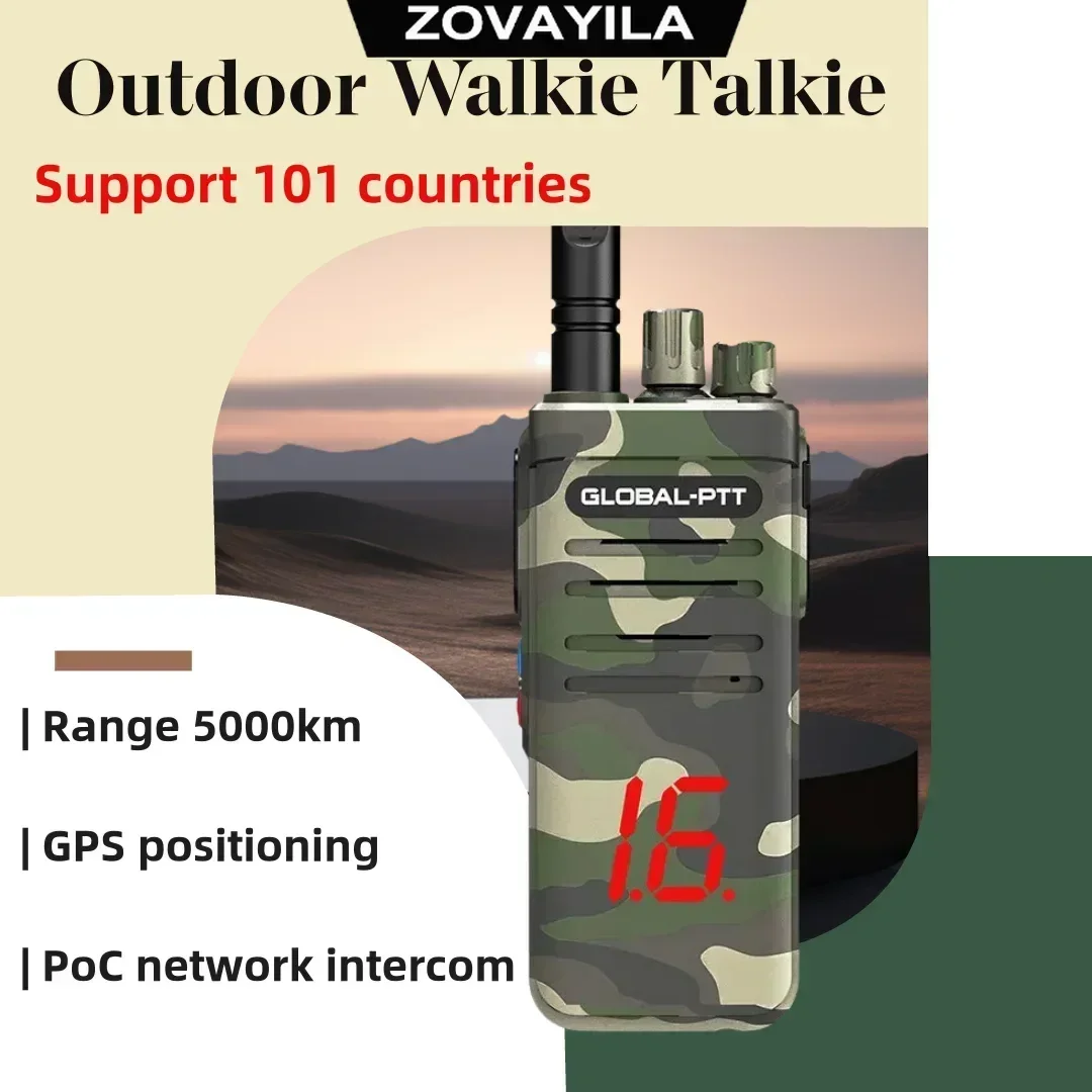 Walkietalkie voor buiten, 4G, GPS-positionering, draagbare walkietalkie met oplaadaansluiting