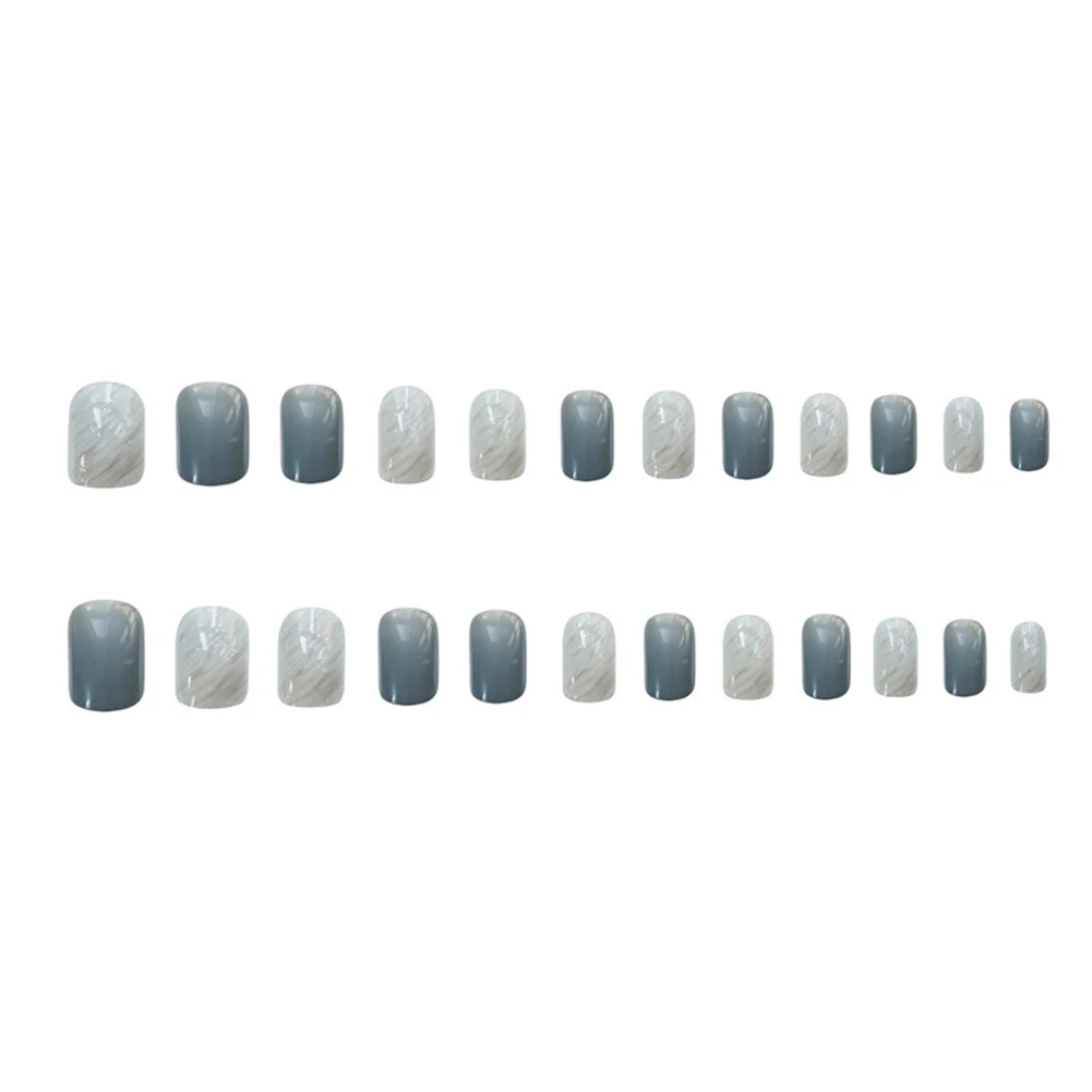 Faux ongles gris clair pour nail art, décoration pour les mains, pas facile à casser, N64