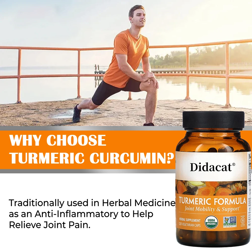 Didacat Turmeric Formula, Joint Mobility & Support, Antioxidant, Supports Muscle Health, Immune & Digestive Function