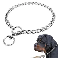 4 Size Stainless Steel Slip Chain Collar for Dog Adjustable Pet Accessories Dog Collar for Small Medium Large Dog Collar