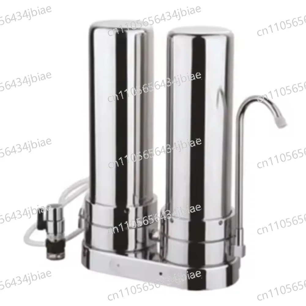 Factory price Grade 2 stainless steel water filter, ceramic and carbon cartridge, countertop water filter