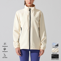 VITALINOVO Women's Waterproof Rain Jacket Stand Collar Lightweight Windbreaker Raincoat Full Zipper Running Jacket for Hiking