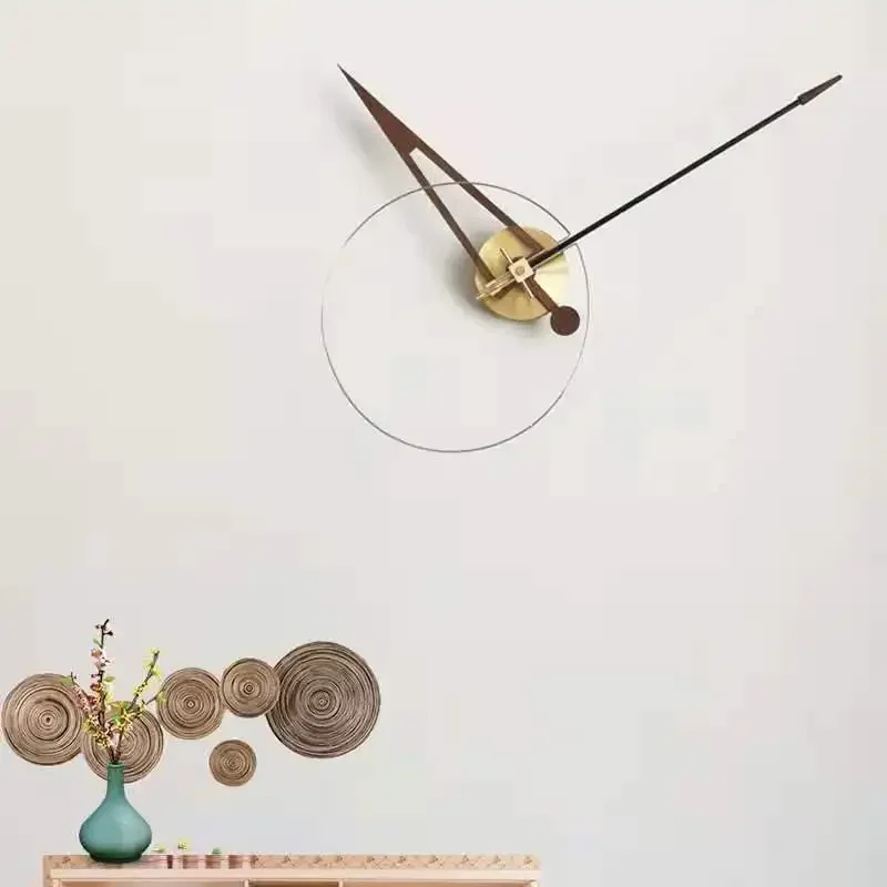 New Silent Frameless Wall Clocks Minimal Oversized Pointer Wall Clocks Easy Install Spanish Unique Artistic Luxury Style Ho