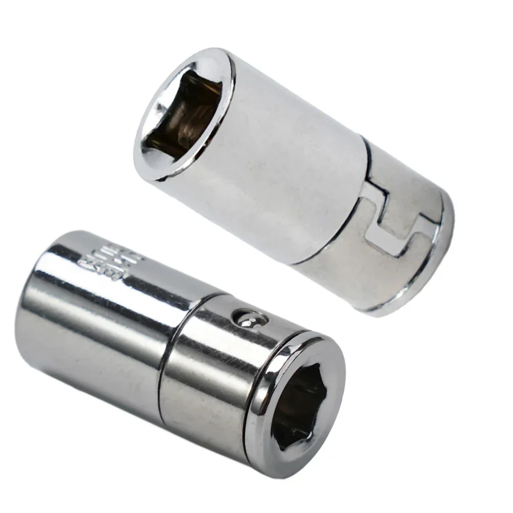 2PCS 1/4 Square Drive To 1/4 Hex Shank Socket Bits Converter Quick Release Screwdriver Holder Socket Adapter Tool