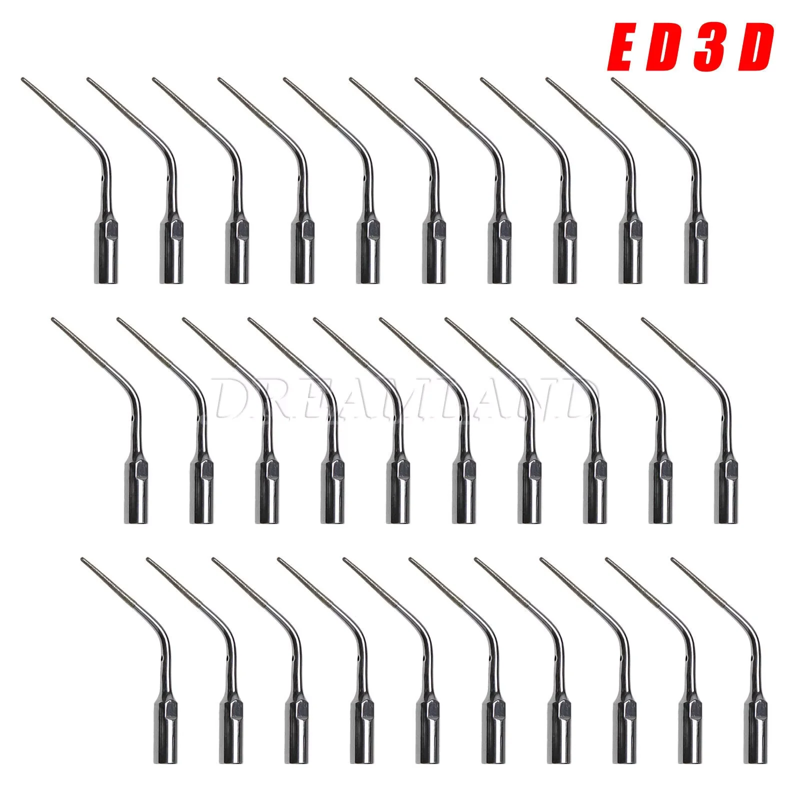 

5PCS Dental Tips ED3D Diamond Coated Fit Satelec DTE Ultrasonic Scaler Endodontics