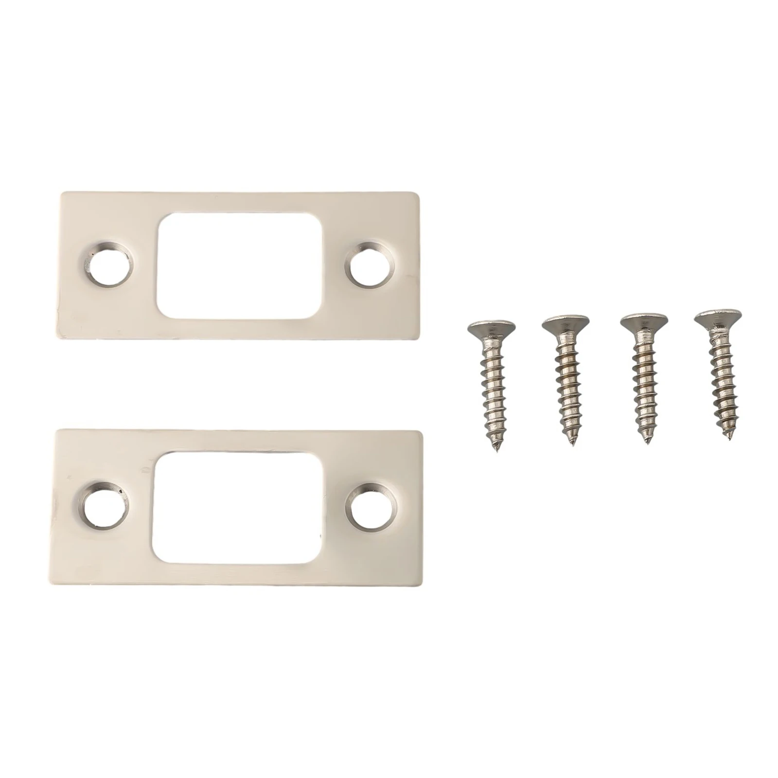 Simple and Quick Setup 2 pack Door Backplate Stainless Steel Lock Deadbolt Strike Plates for Easy Installation