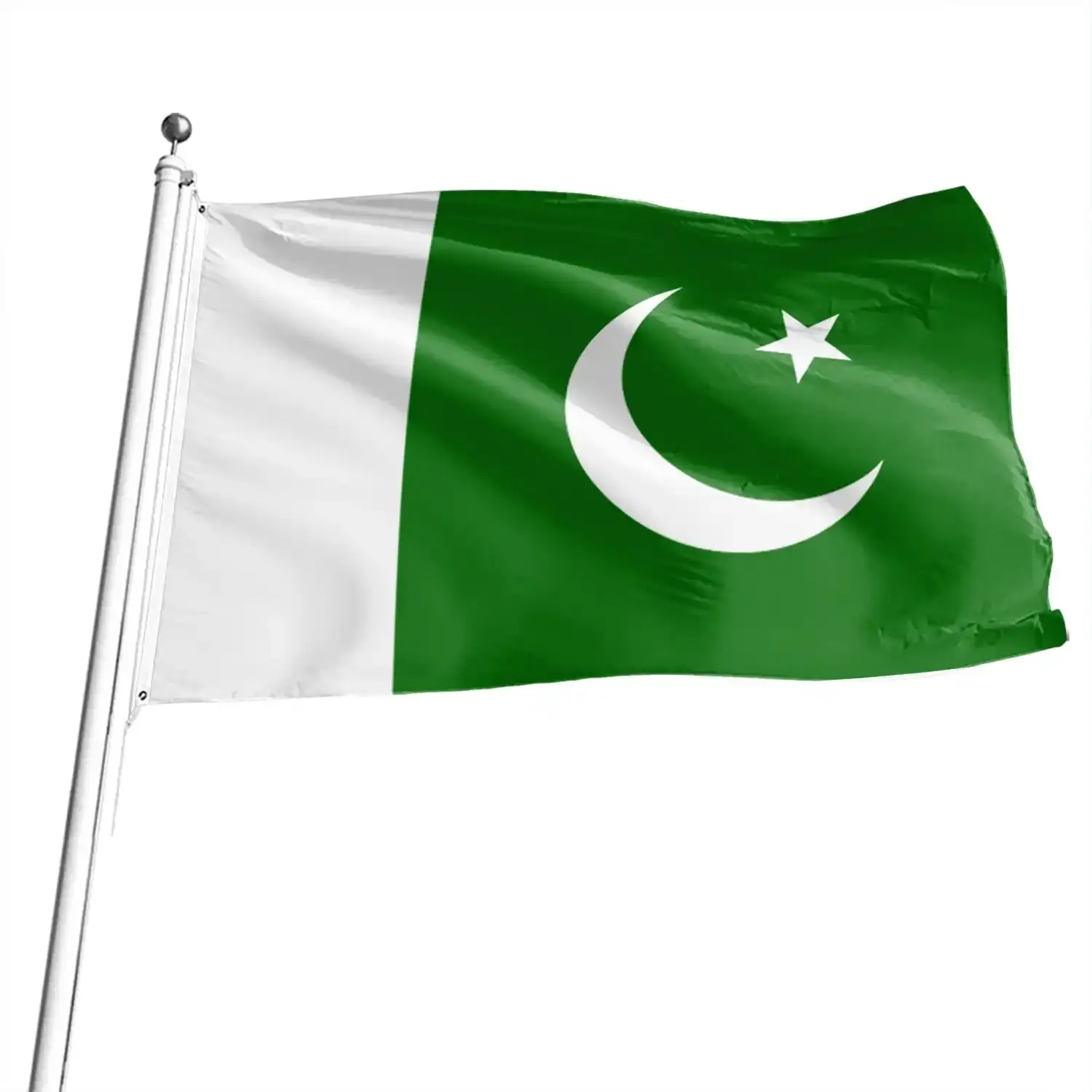 Bandera nacional Pakistán para exterior, República Islámica 90x150 cm - imagen 3