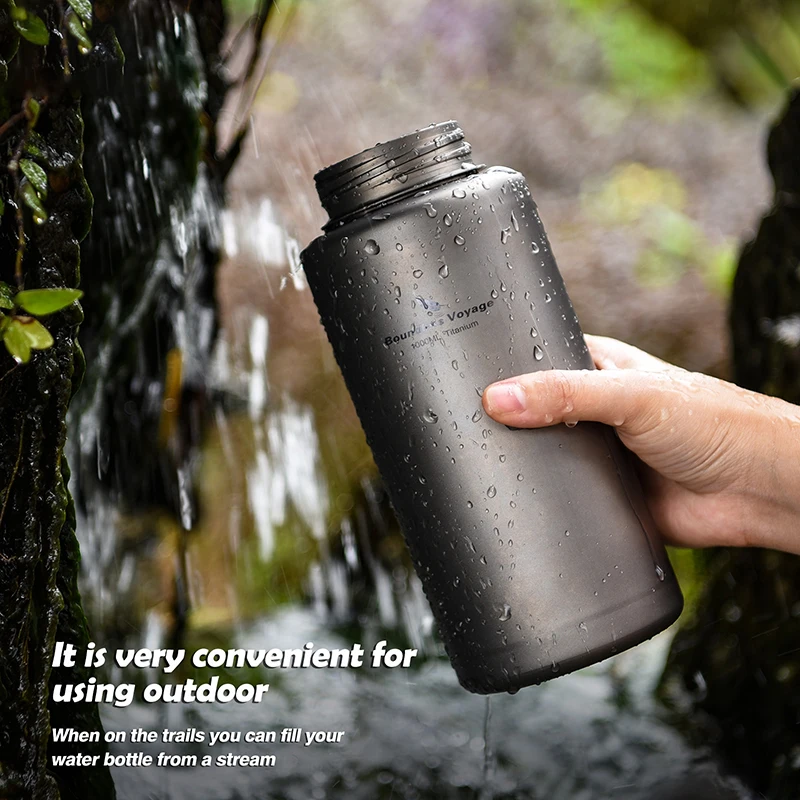 Boundless Voyage　チタン製ウォーターボトル　広口　1050ml Amazon | Boundless Voyage 1050ml 純チタンボトル 広口 大容量 直飲み