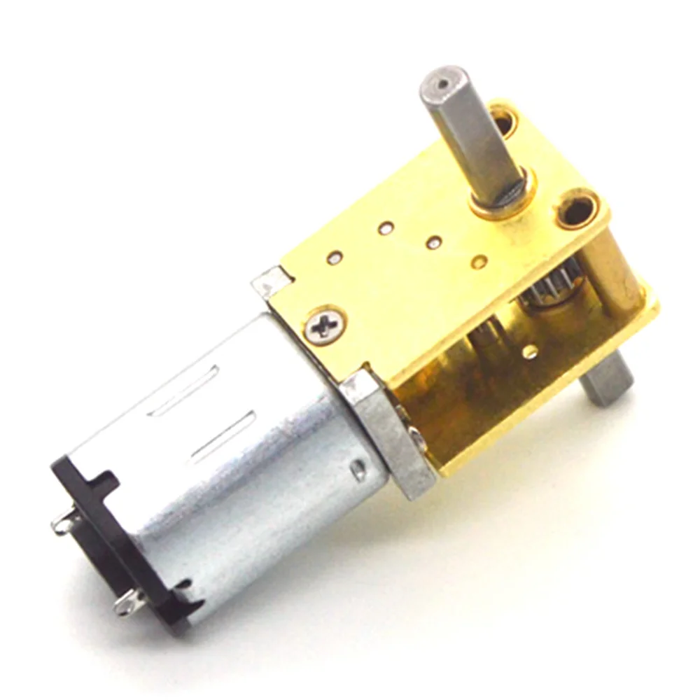 1218 N20 Mini Micro Motor de engranaje DC 3V 6V 12V eje doble 4-381RPM reductor de Motor de engranaje de reducción de Metal eléctrico de alto par