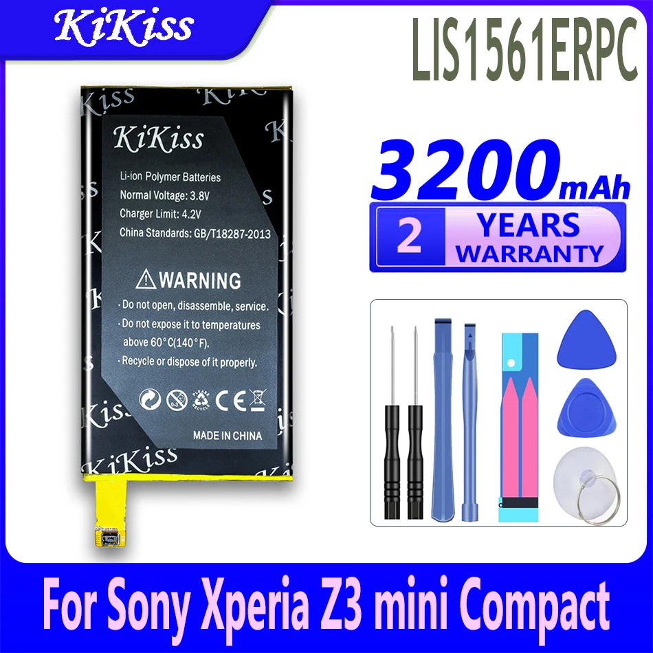 KiKiss Battery LIS1561ERPC For Sony Xperia Z3 Compact Z3c Mini D5803 D5833 For C4 E5303 E5333 E5363 E5306 Mobile Phone