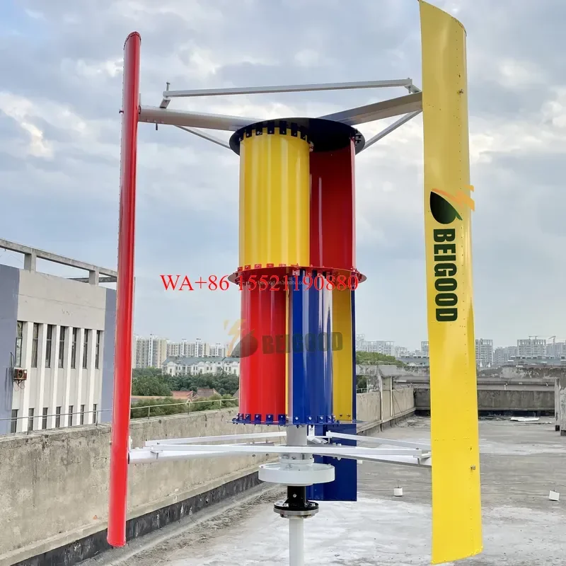WMWMNU 1kw 2kw 3kw 5kw 10kw 20kw Wind Generator Vertical Axis Wind Turbine Wind Power Generation System for Home Use