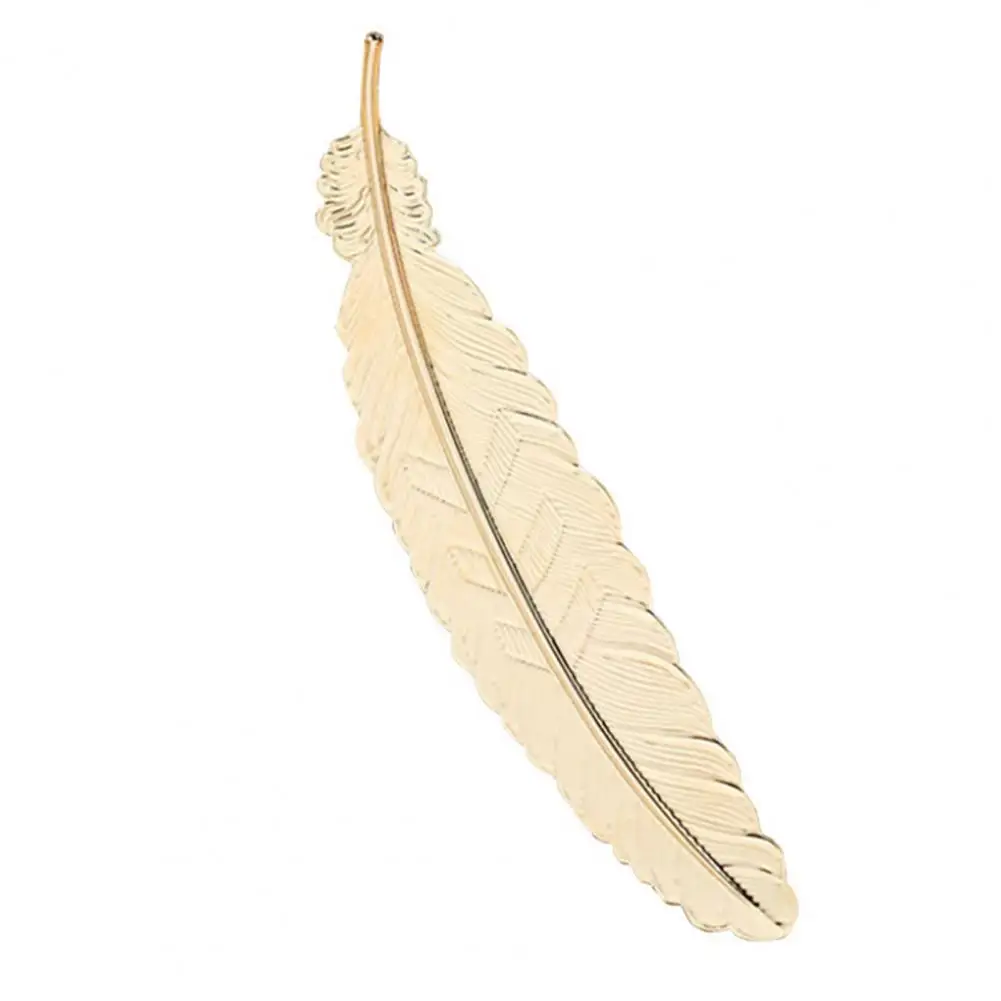 Unique Feather Shaped Bookmark Durable Feather Bookmark Chinese Style Metal Feather Bookmark Retro Craft for Meaningful for Home