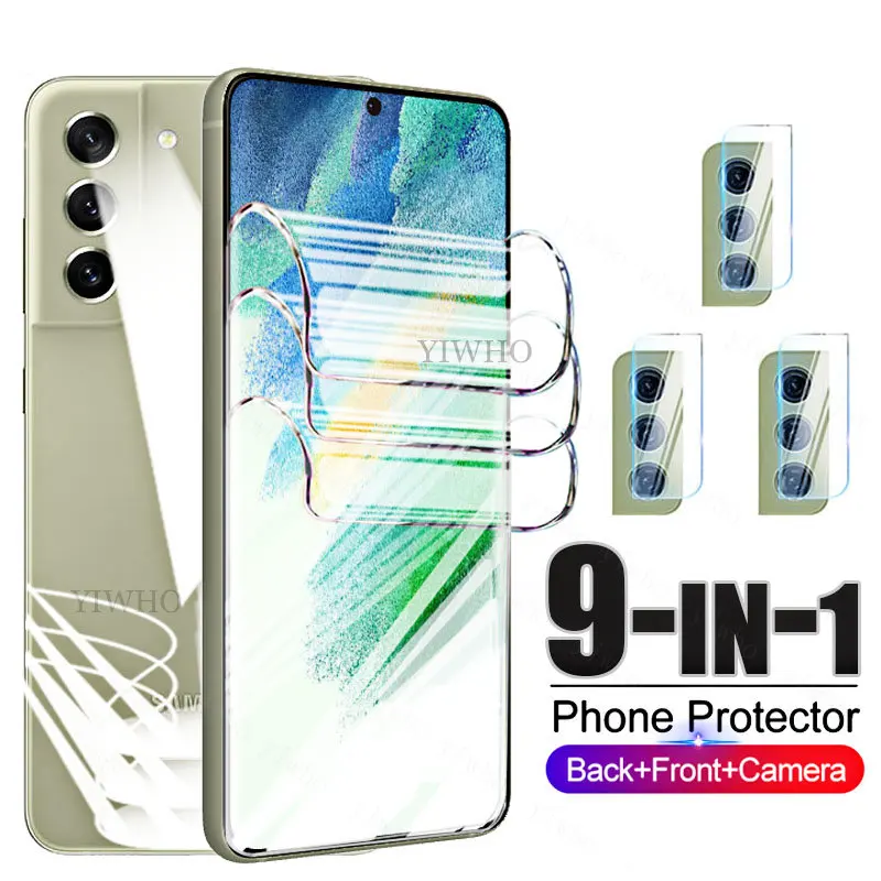 For Samsung Galaxy S21 Fe Ultra Plus 5G Screen Gel Protectors Back Hydrogel Film Camera Glas S21Fe S21+ S20 Fe 2022 A73 53 33 23