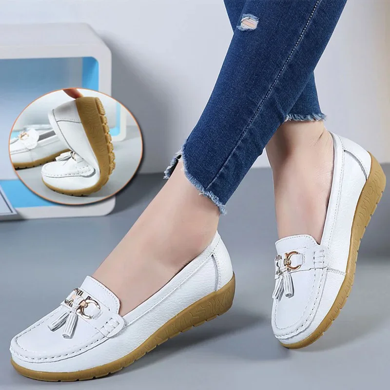 Woman Platform Shoes Fashion Casual Shoes Luxury Loafers Soft Sole Items Women Comfortable Lazy Women's Shoes Large Size 44