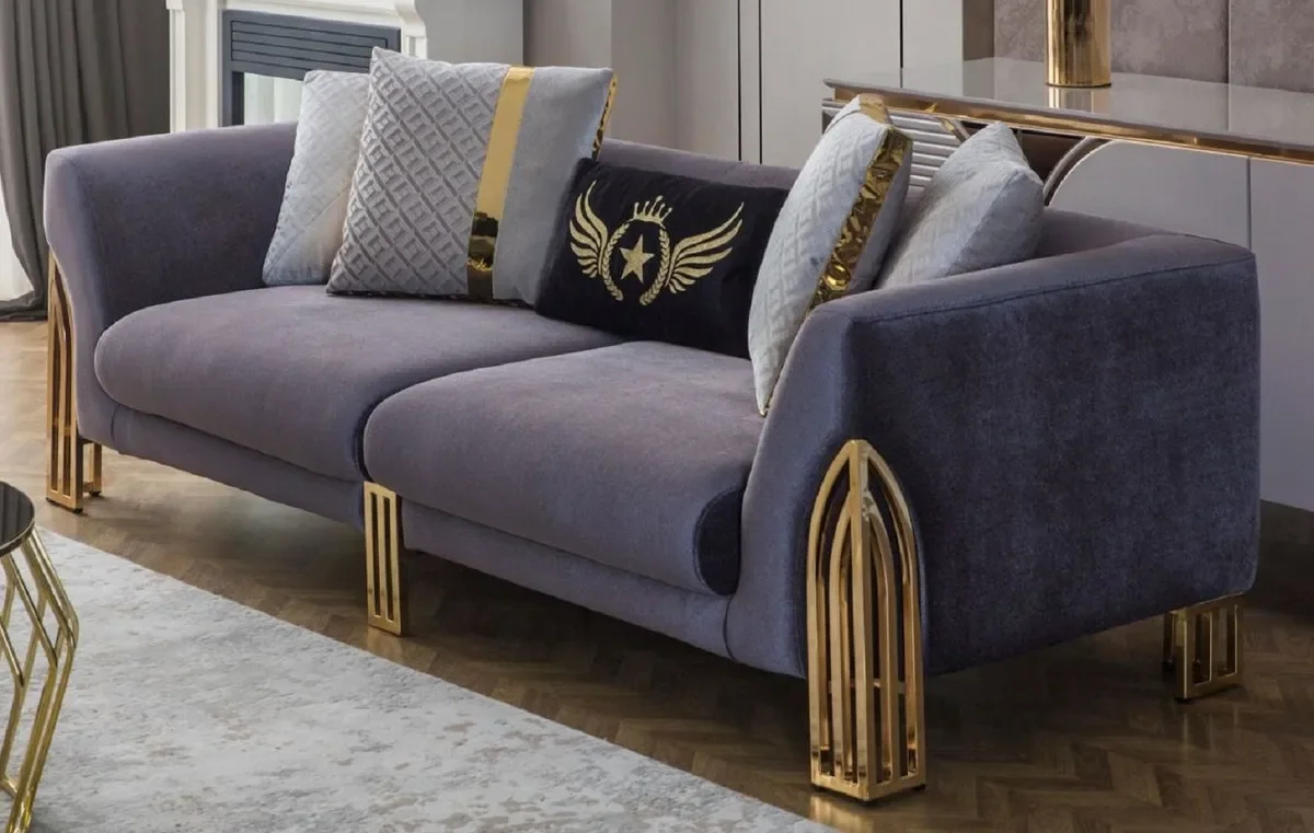 

z Newest High Quality Luxury Gold Stainless Steel Living Room Sofa Set Velvet Lounge Chair for Home Hotel