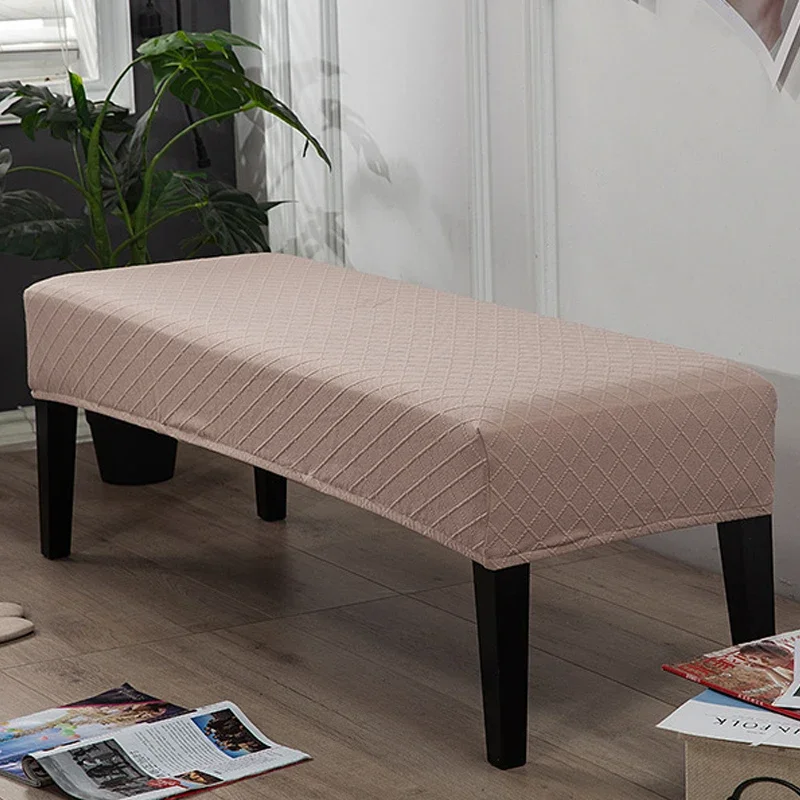 

Dining Bench Cover Stretch Jacquard Anti-Dust Removable Bench Slipcover Washable Bench Seat Protector Cover for Bedroom Kitchen