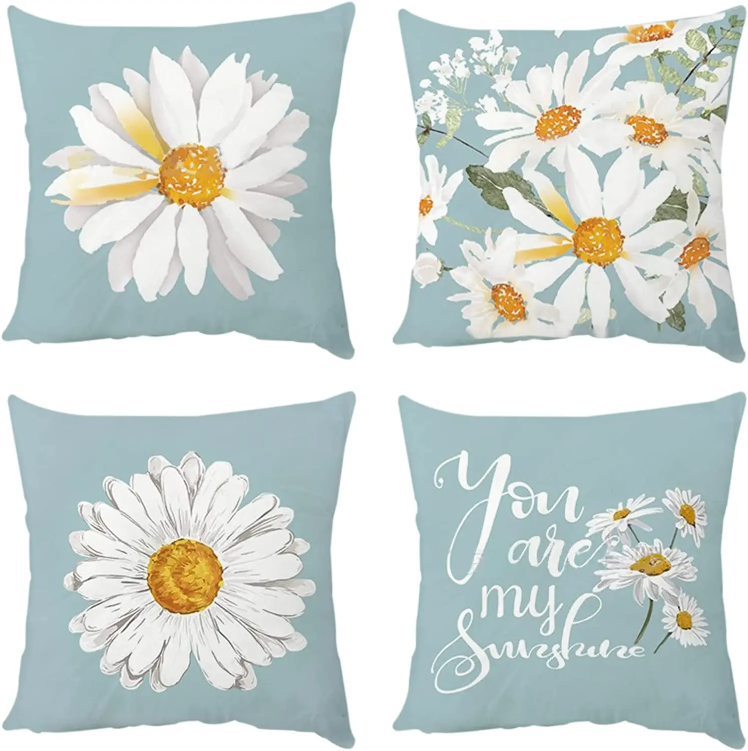 Daisy Cushion Cover Sofa Bed Autumn Decor Pillow  Garden Outdoor Home