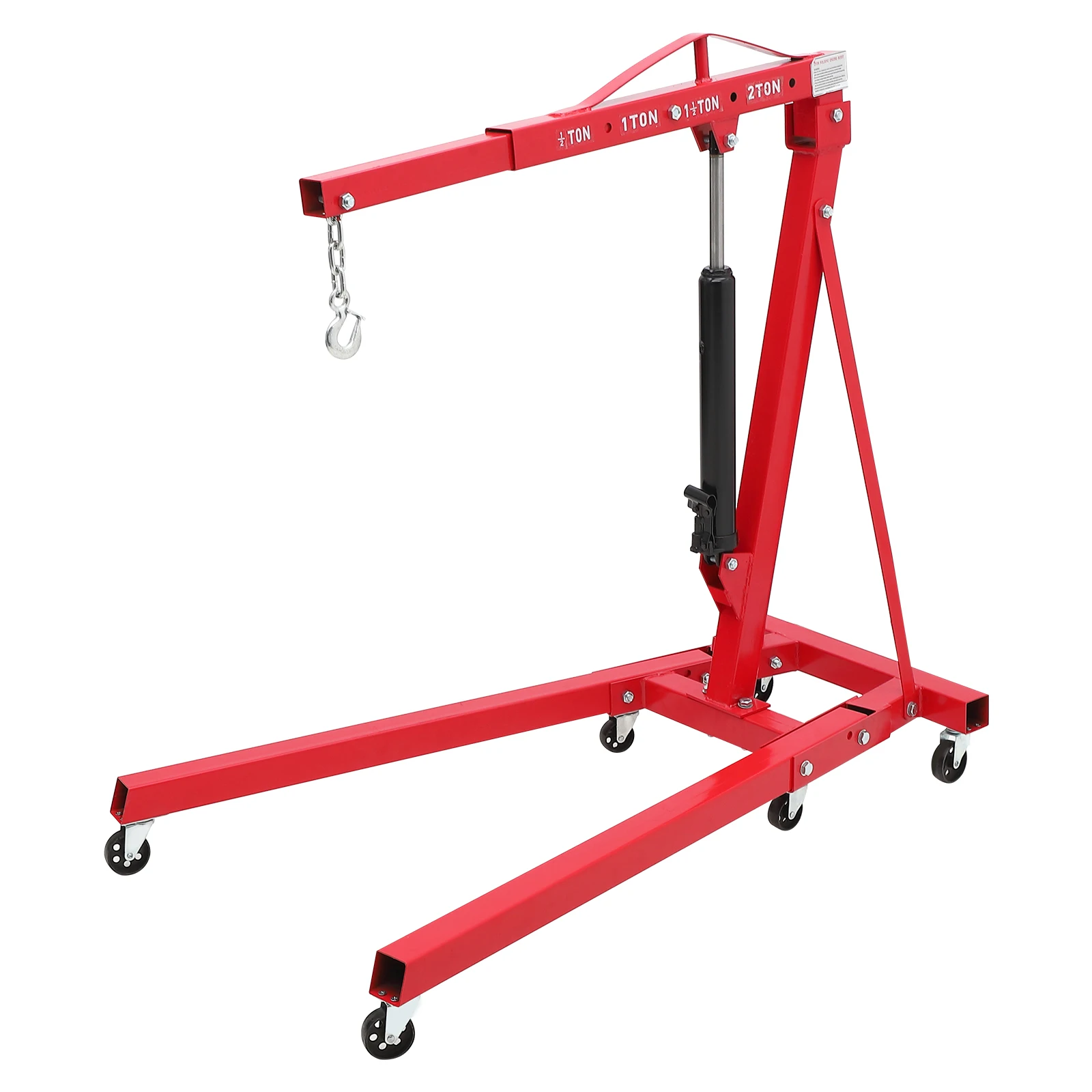

2 T Engine Hoist, Folding Cherry Picker Engine Hoist Heavy Duty Hydraulic Shop Crane,Engine Crane Lifter for Workshops Warehouse