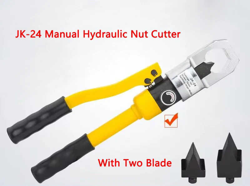

JK-24 Integral Manual Hydraulic Screw Nut Cutter M18-M24/M8-M16 Rusted Nut Breaking Tools Screw Cap Crusher