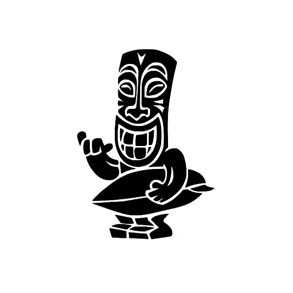 

Виниловая наклейка для серфинга Aloha Tiki, 12 см * 16 см