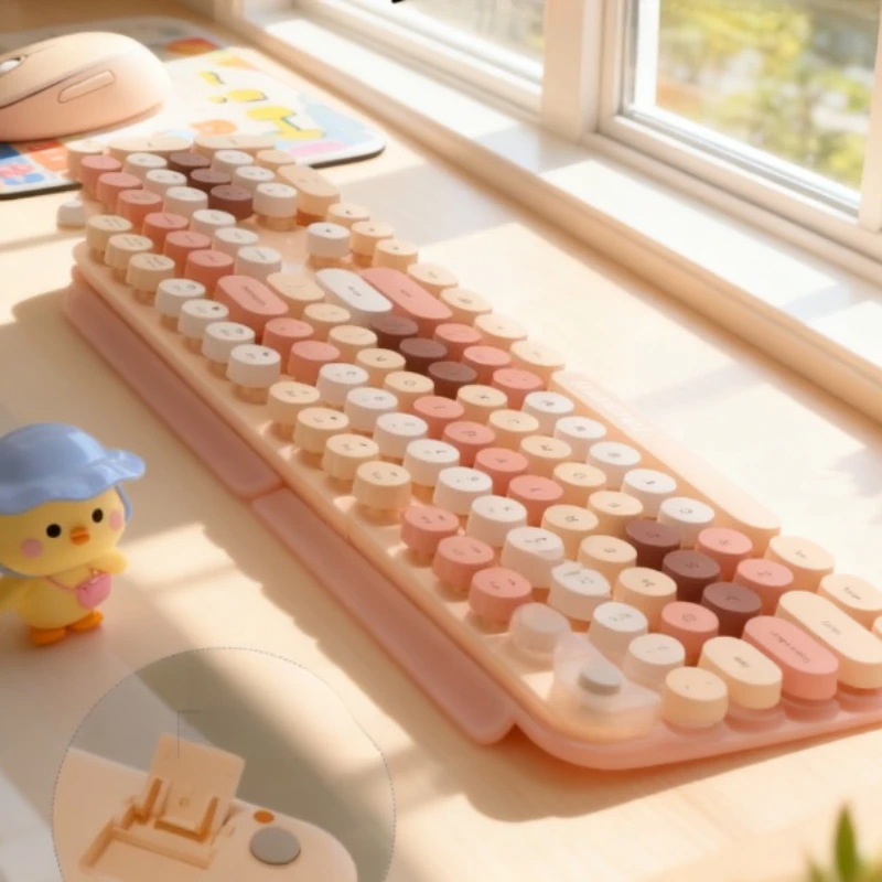 مجموعة لوحة مفاتيح وماوس لاسلكية من Mofii، كتابة عالية جمالية وهادئة ونقر متوافقة مع أجهزة الكمبيوتر المحمولة/الكمبيوتر المكتبية، للاستخدام المريح