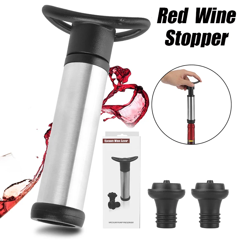 Kitchen Bar Tools Portable Red Wine Bottle Stopper Bottle Cap Plug Champagne Sealer Fresh Vacuum Wine Cork Fresh-keeping Seal