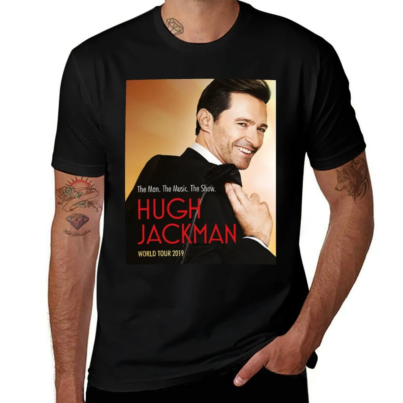 

hugh world jackman tour 2019 2020 satudelapan Unisex T-Shirt Front T-Shirt graphics anime clothes mens designer t shirt