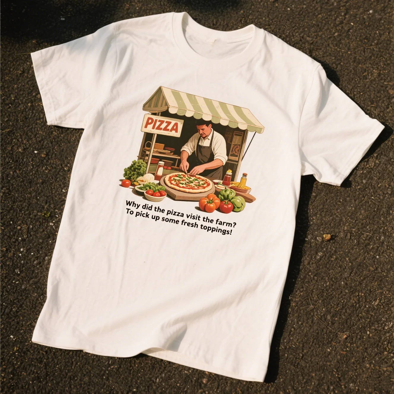 

Gourmet Pizza Graphic Printing Summer Luxury Brand Cotton Men's and Women's T-Shirts Short Sleeves Street Fashion Trend Clothing