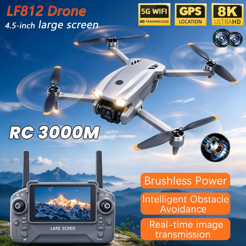 Dji Drone Mini 4 Pro - Drone LF812 Terbaru, 4K/8K, Profesional, HD,