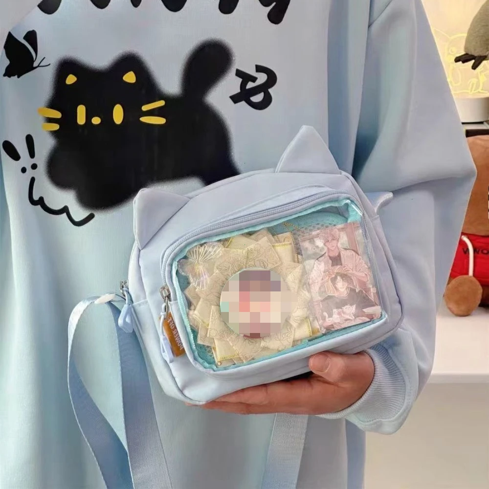 Y2K شفافة الكرتون Ita حقيبة Ulzzang دمية حقيبة تنوعا حقيبة كروسبودي عادية الهاتف المحمول اليابانية Harajuku لطيف الفتيات SUмка