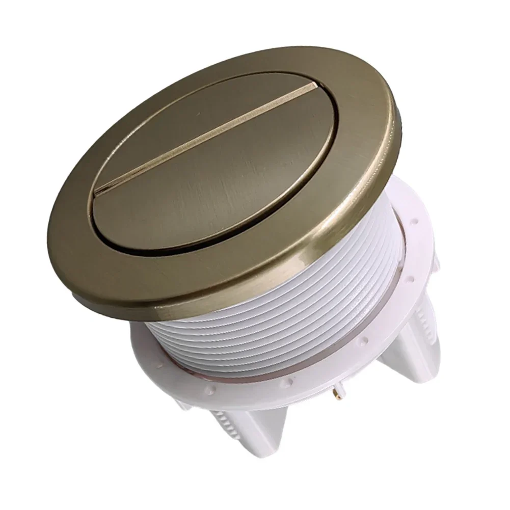 Attachments Toilet Push Button Air Type Pneumatic Brushed Brass High Quality Plastic Popular Stylish Twin Hose